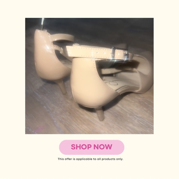 Jessica Simpson Nude Pointed-Toe Ankle-Strap Pumps